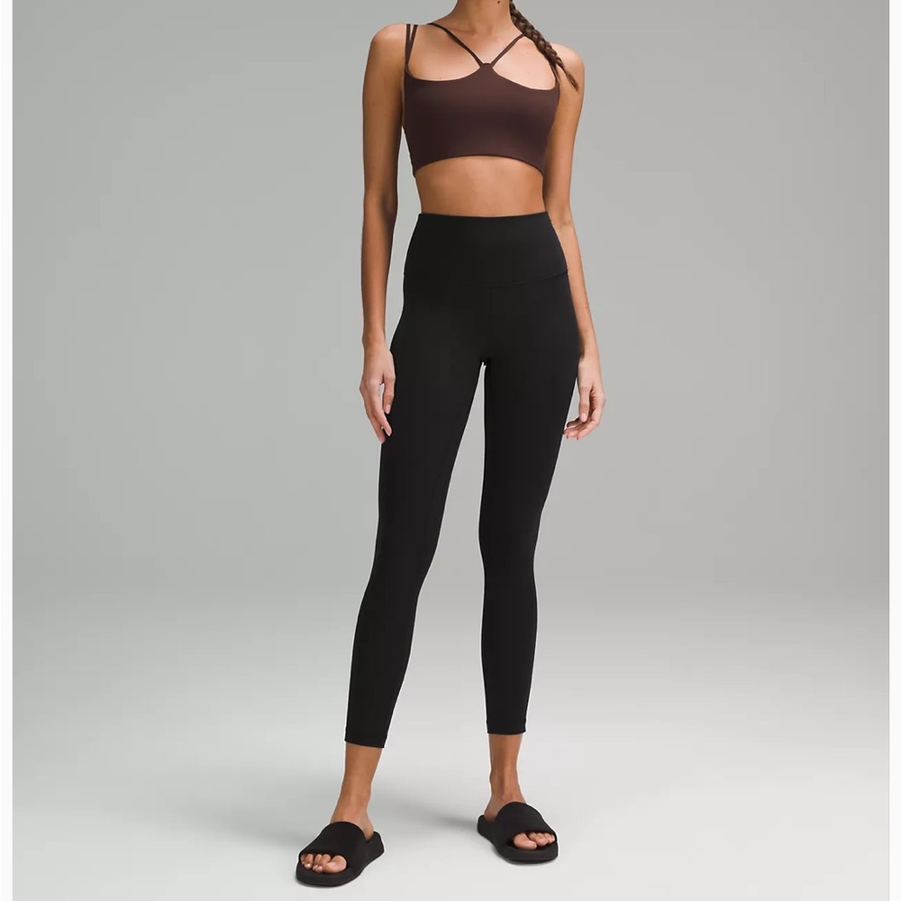 Lululemon high-rise 25” black leggings, size 4